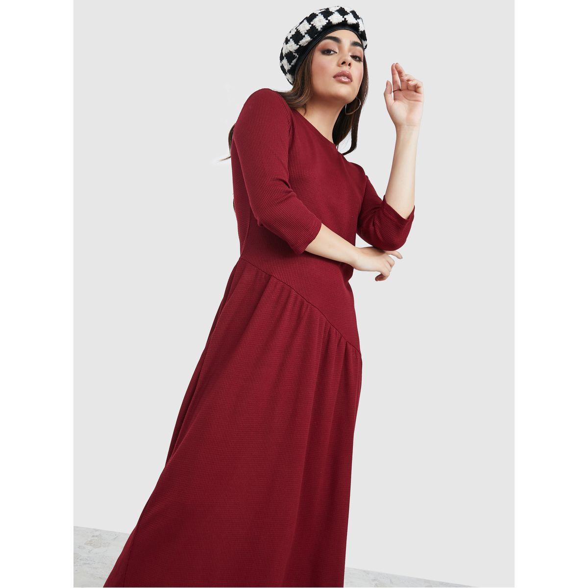 فستان طويل بتفاصيل بارزة الملمس-women-clothing-dresses-image-2