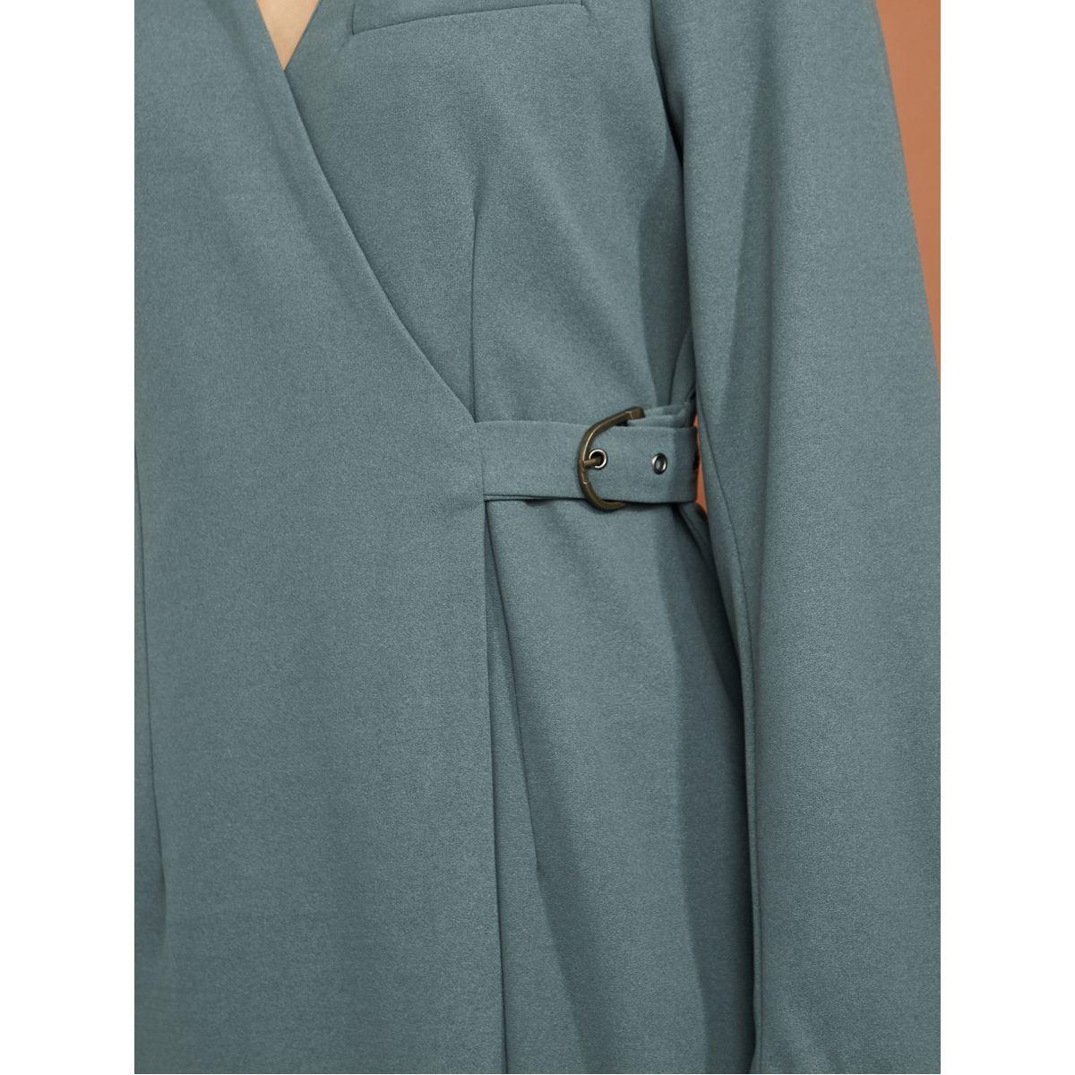 Styli Long Sleeves Wrap Blazer Knee Length Dress-women-clothing-dresses-image-3