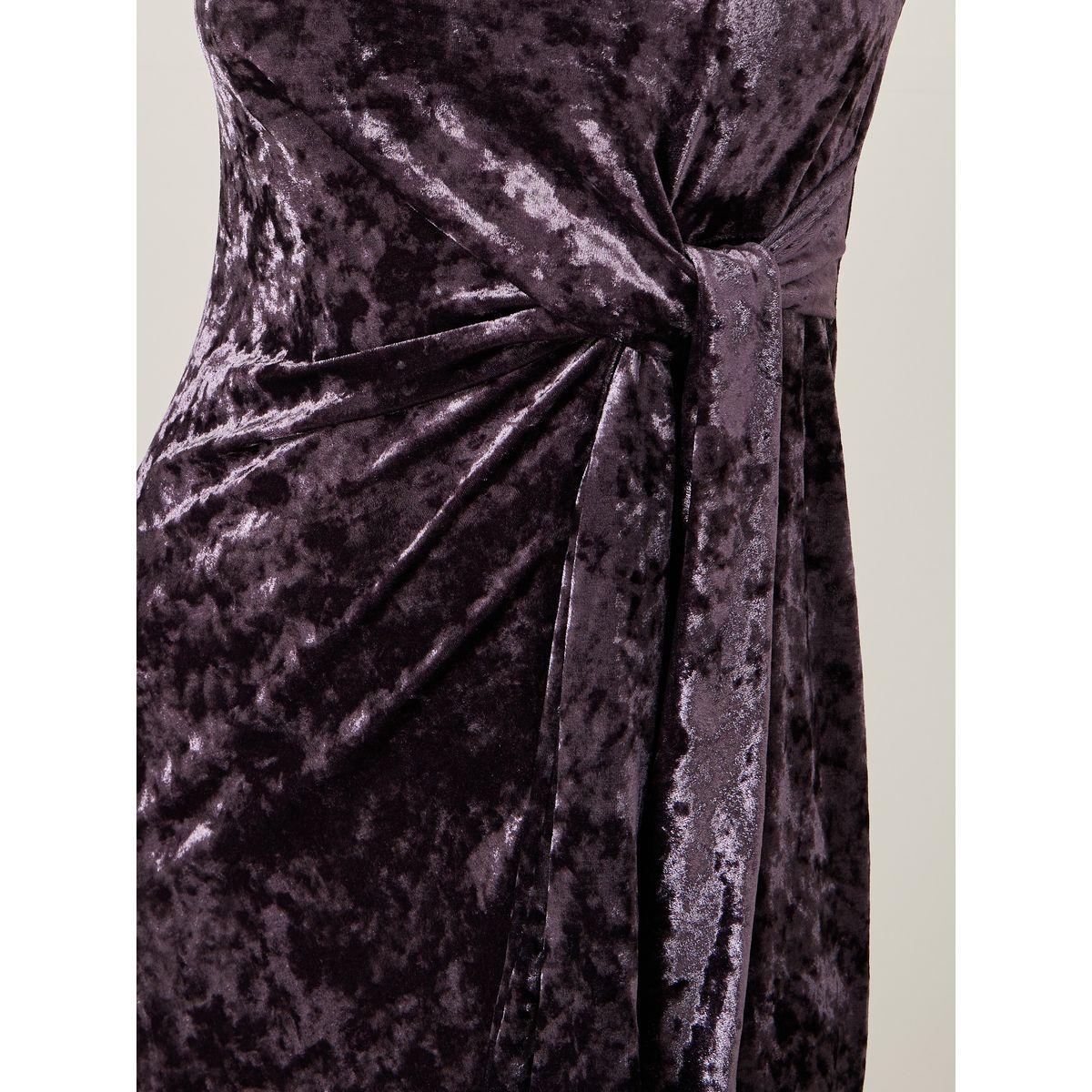 Styli Crushed Velvet Mock Wrap Front Midi Dress-women-clothing-dresses-image-3