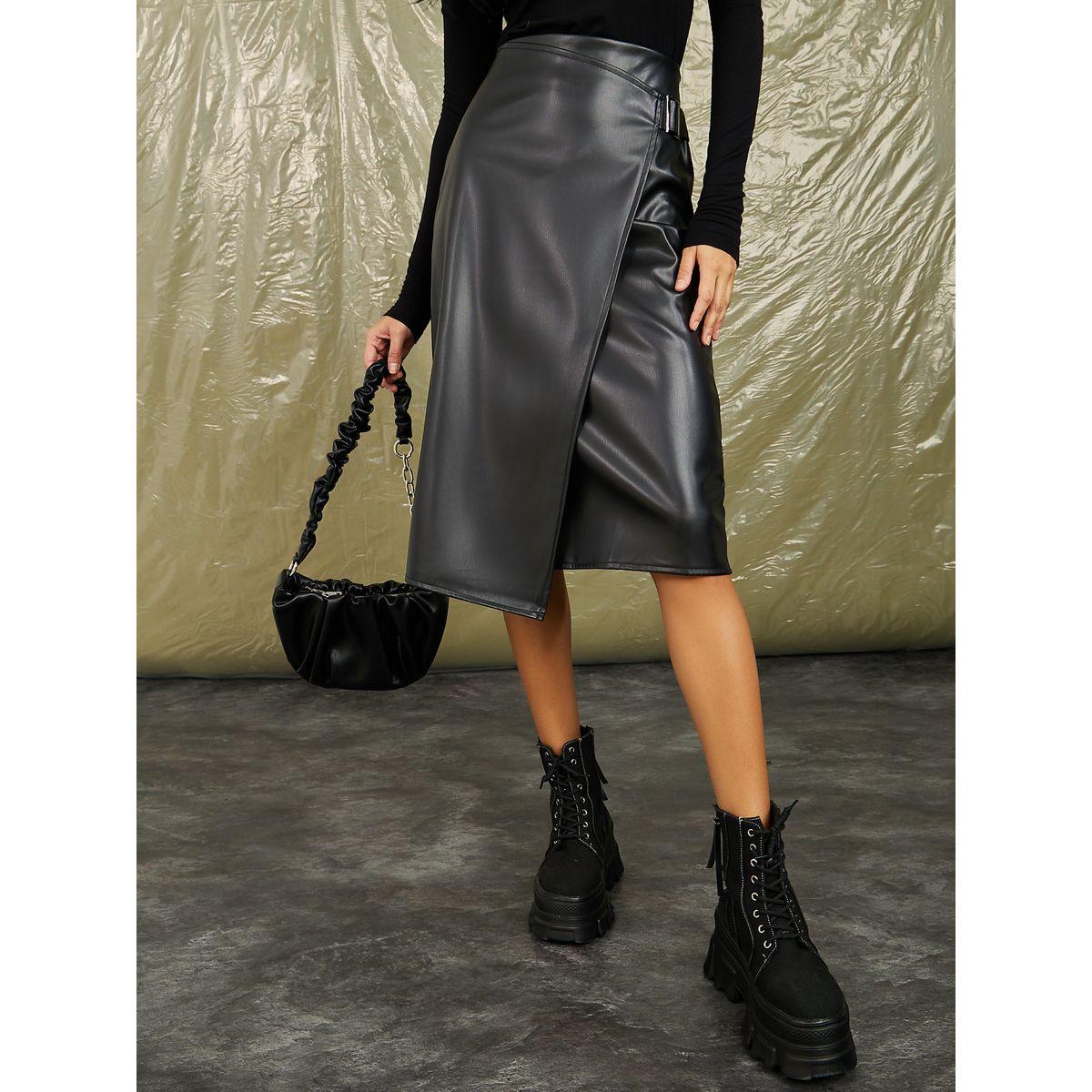 Styli Limited Asymmetric Hem Leather Look Wrap Midi Skirt-women-clothing-bottoms-skirts-image-1