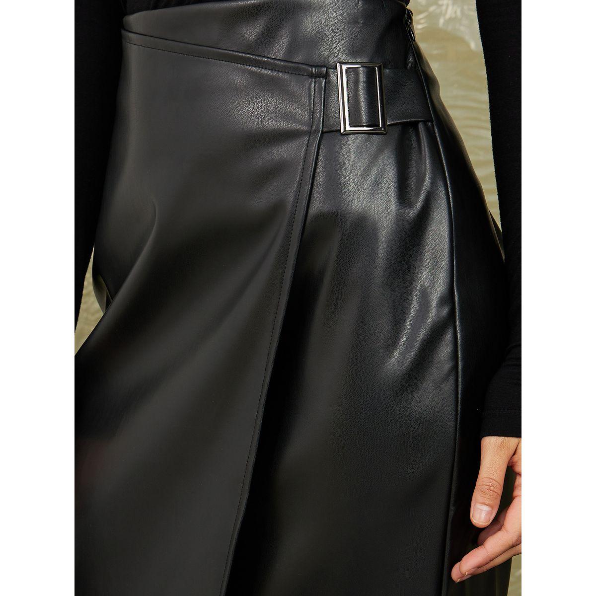 Styli Limited Asymmetric Hem Leather Look Wrap Midi Skirt-women-clothing-bottoms-skirts-image-3