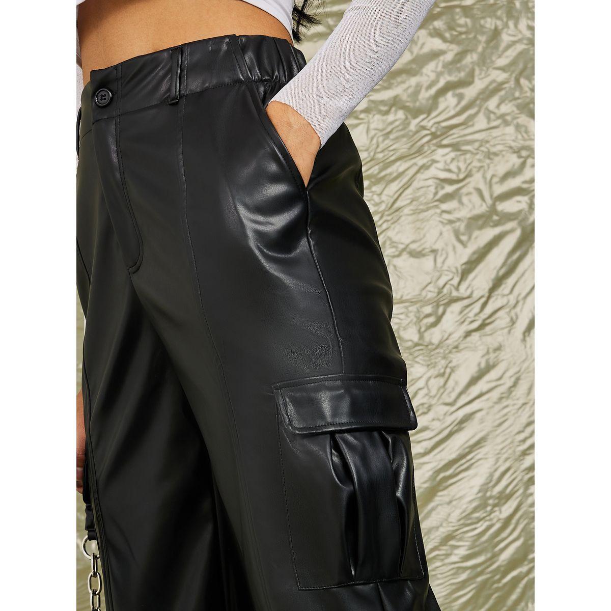 Styli Limited Leather Look Full Length Cargo Pant-women-clothing-bottoms-trousers-image-3