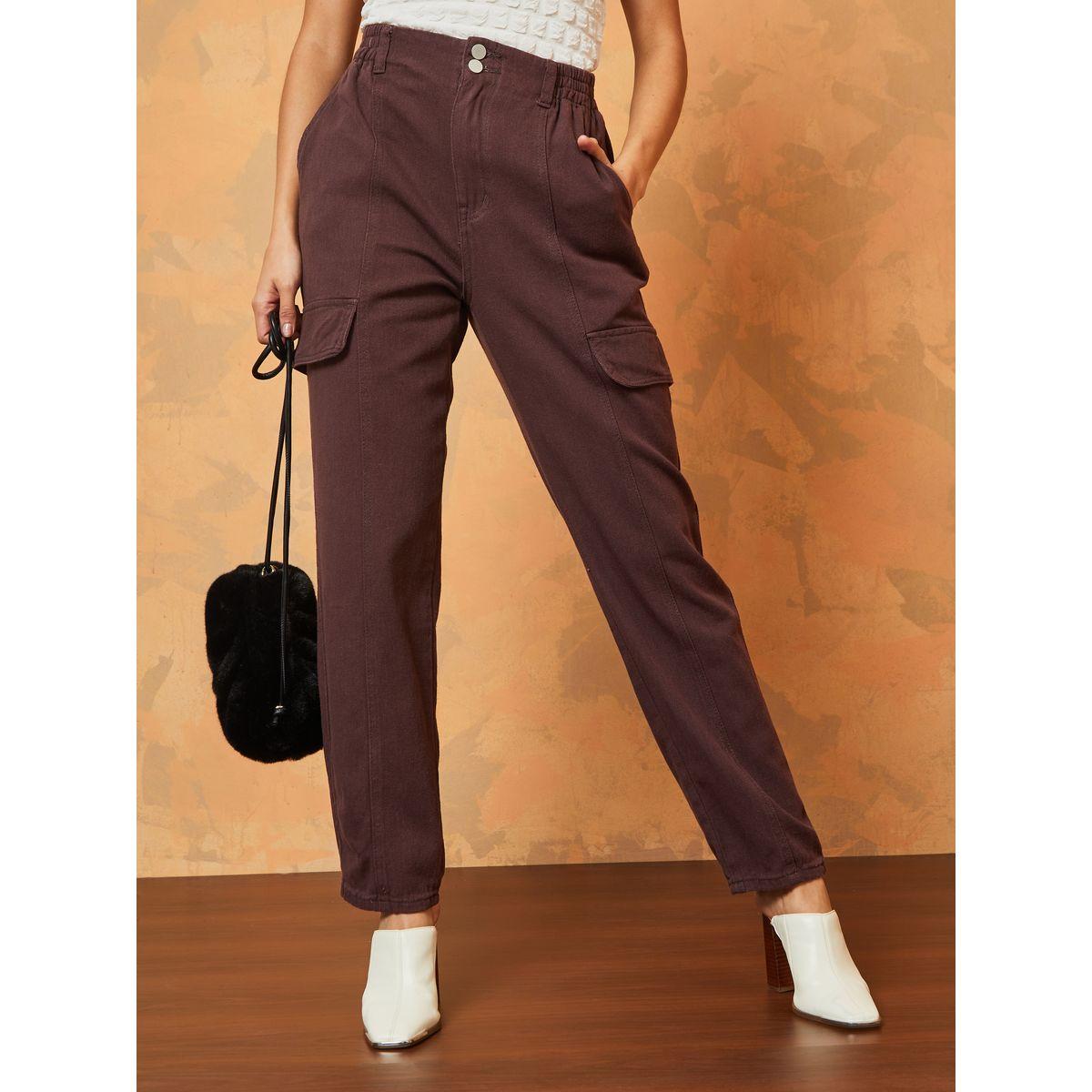 Styli Half Elastic Waistband Cargo Jeans-women-clothing-bottoms-jeans-image-1