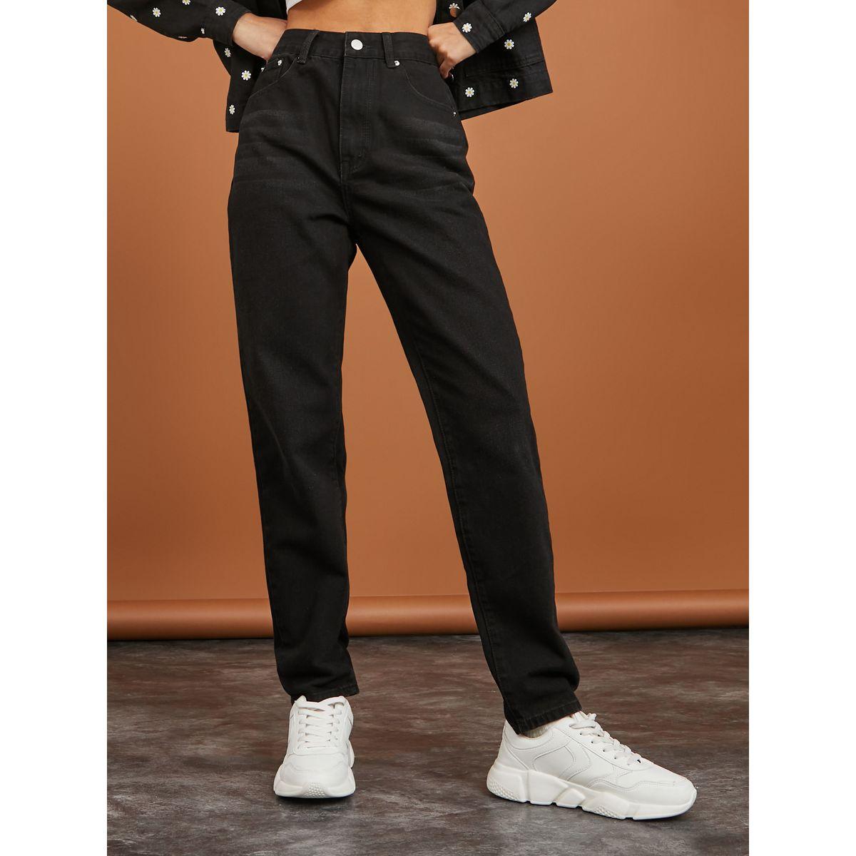 Styli High Waist Mom Fit Jeans with Pockets-women-clothing-bottoms-jeans-image-1