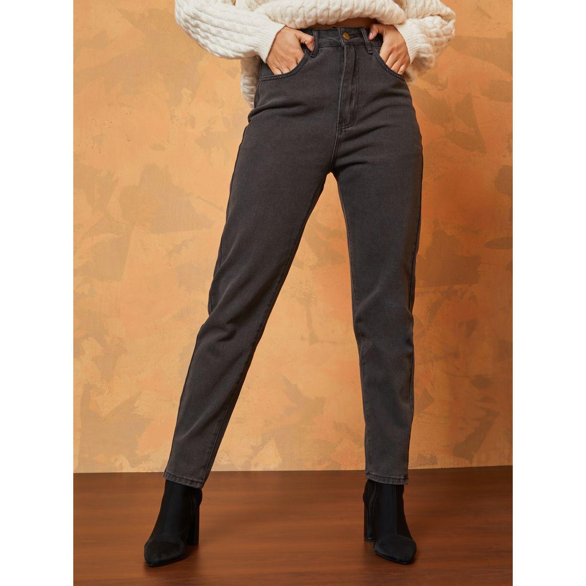 جينز بقصة مستقيمة وخصر عالي-women-clothing-bottoms-jeans-image-2