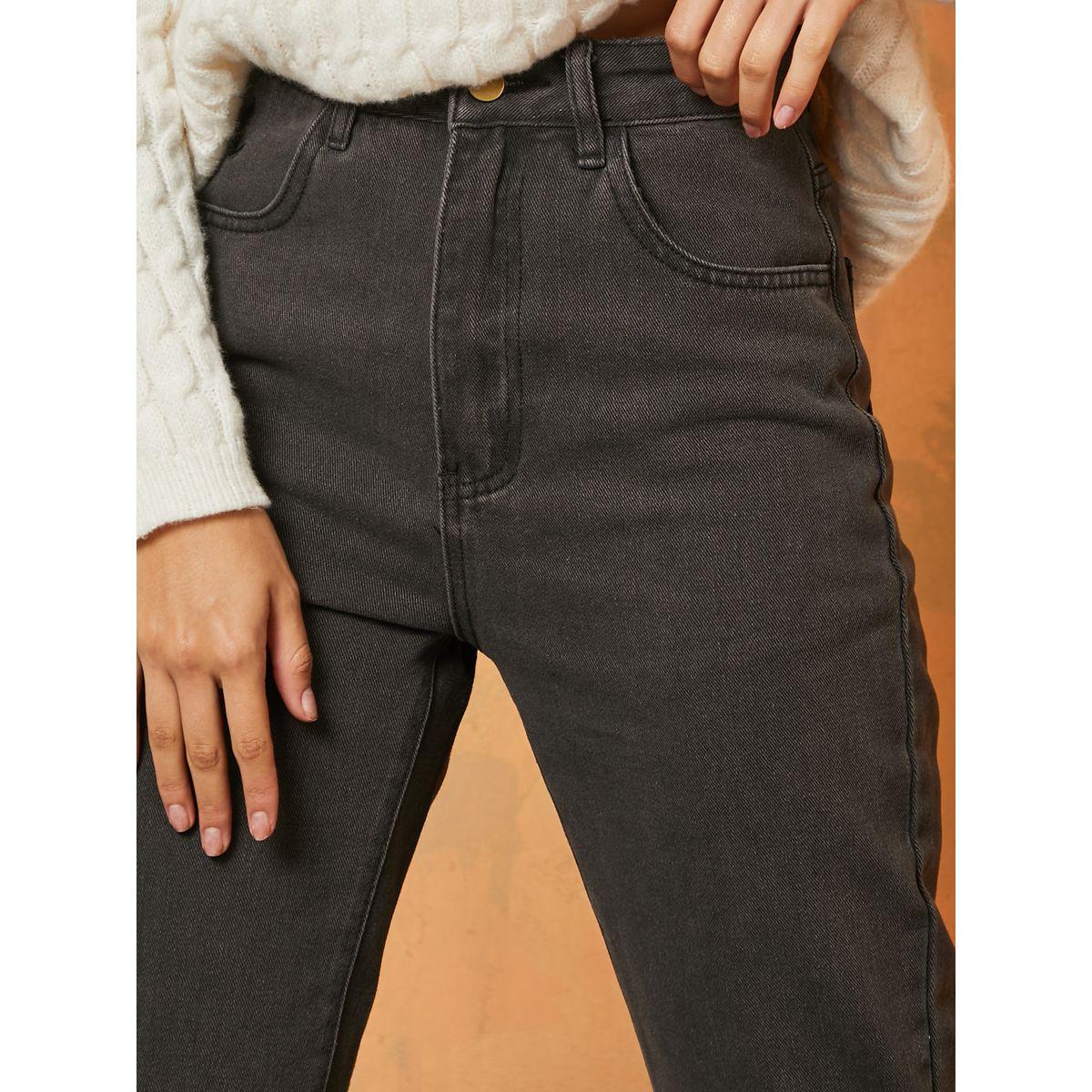 جينز بقصة مستقيمة وخصر عالي-women-clothing-bottoms-jeans-image-3