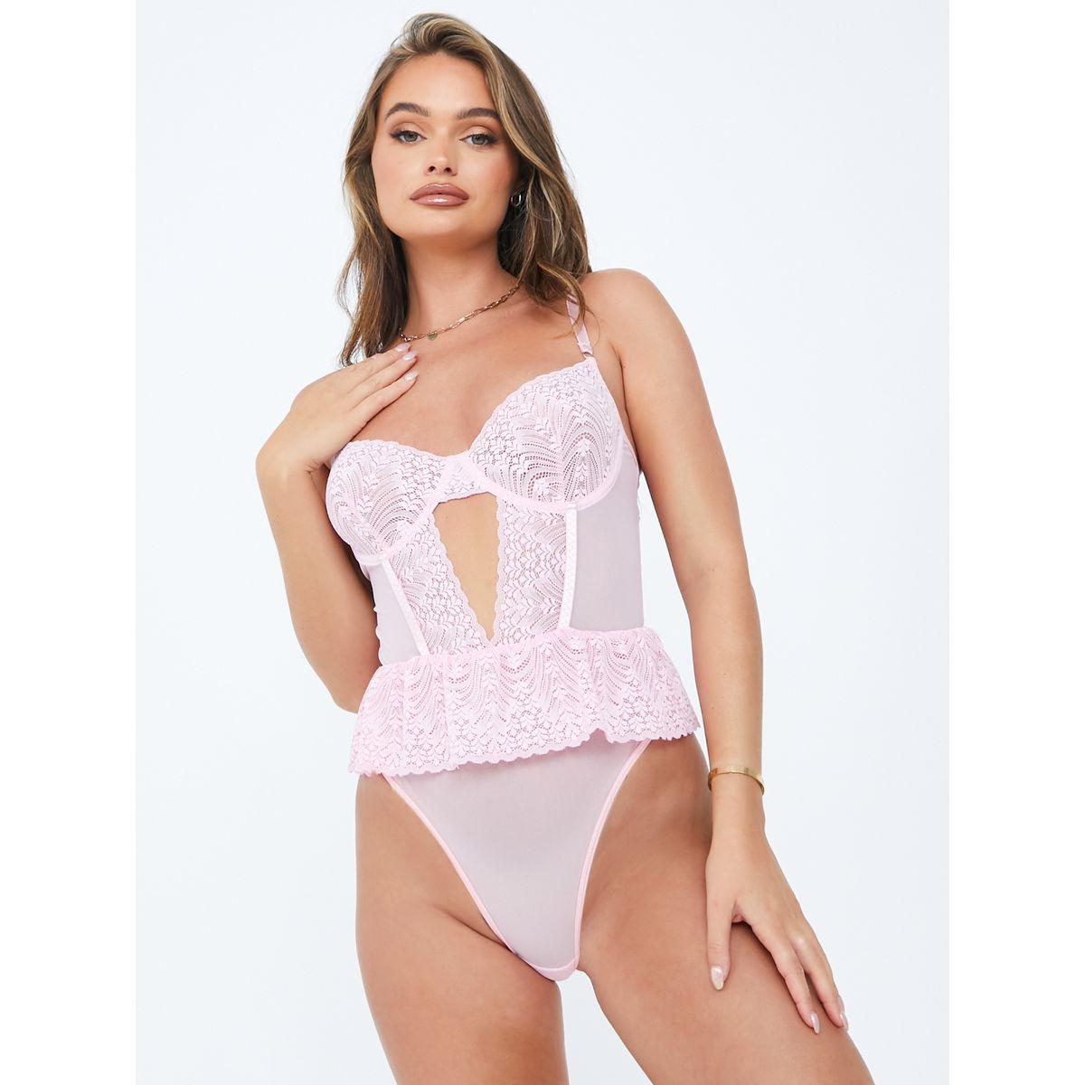 بودي سوت بتداخلات شبكية ودانتيل-women-clothing-lingerie-corsets-image-1