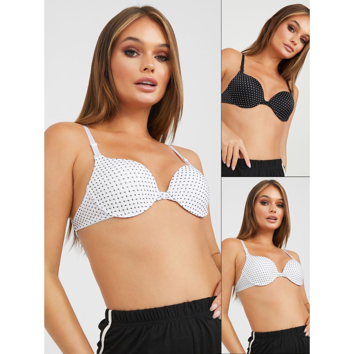طقم من 2 صدرية بحمالات قابلة للتعديل-women-clothing-lingerie-bras-image-1