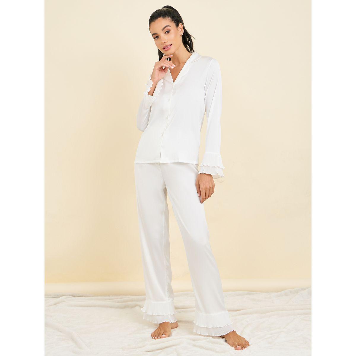 طقم بيجاما من ( بنطال + بلوزة )-women-clothing-nightwear-pyjamas-longsets-image-1