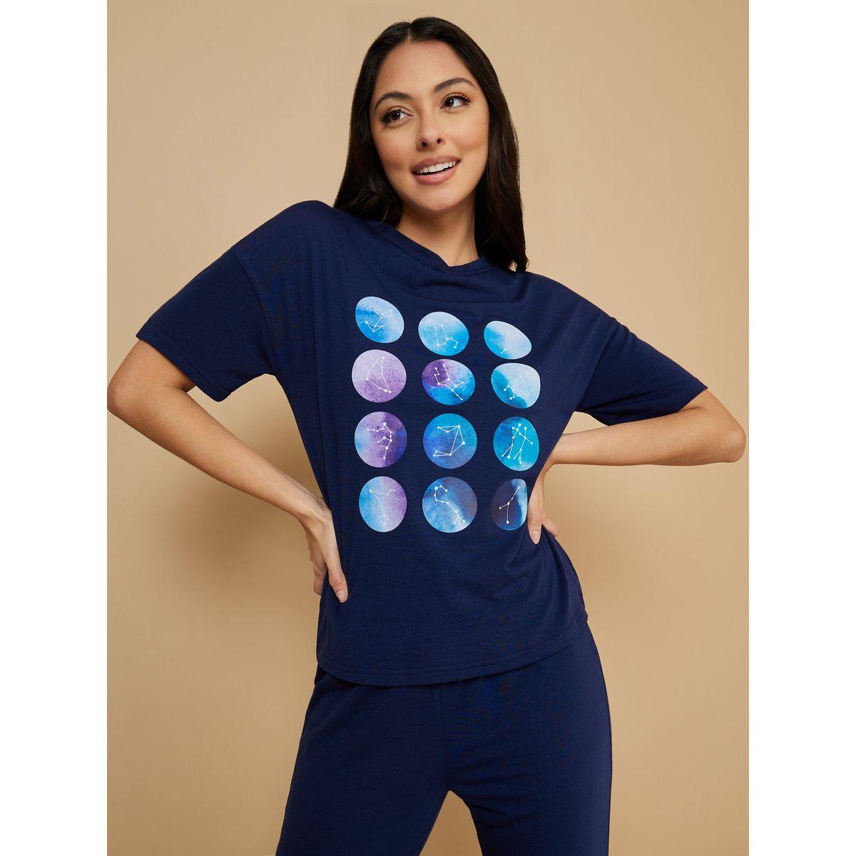 طقم بيجاما من ( تيشيرت + بنطال )-women-clothing-nightwear-pyjamas-longsets-image-2