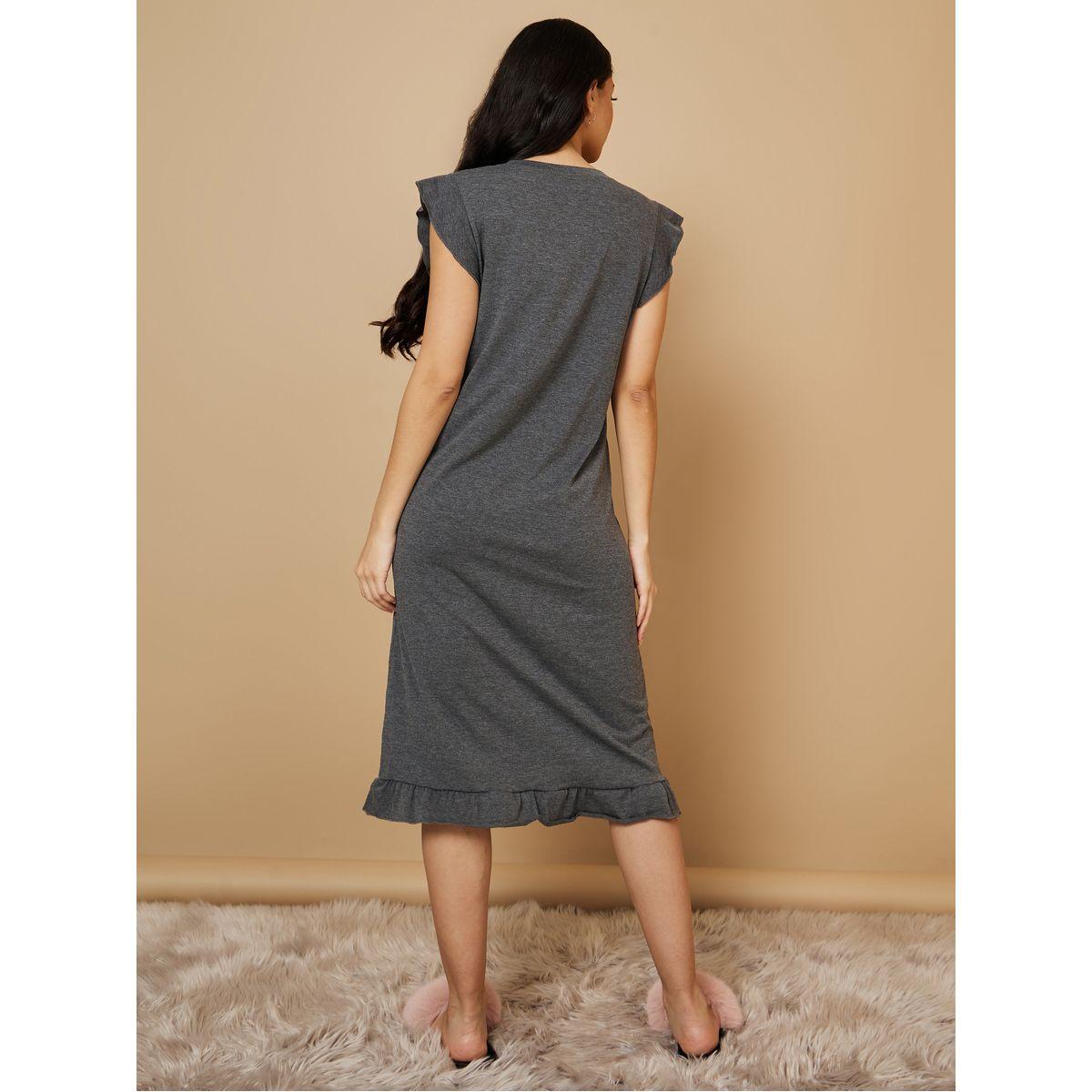 قميص نوم ميدي باكمام مكشكشة-women-clothing-nightwear-nighties-image-4