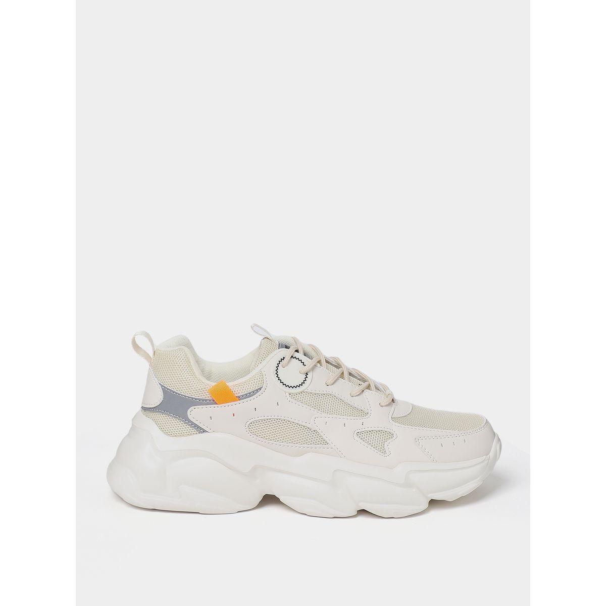 Styli Textured Chunky Sole Lace Up Sneakers-men-shoes-sneakers-image-1