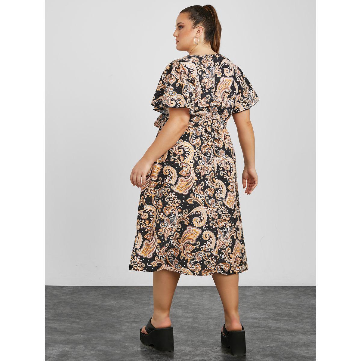 فستان ميدي باكمام قصيرة-women-clothing-dresses-image-4