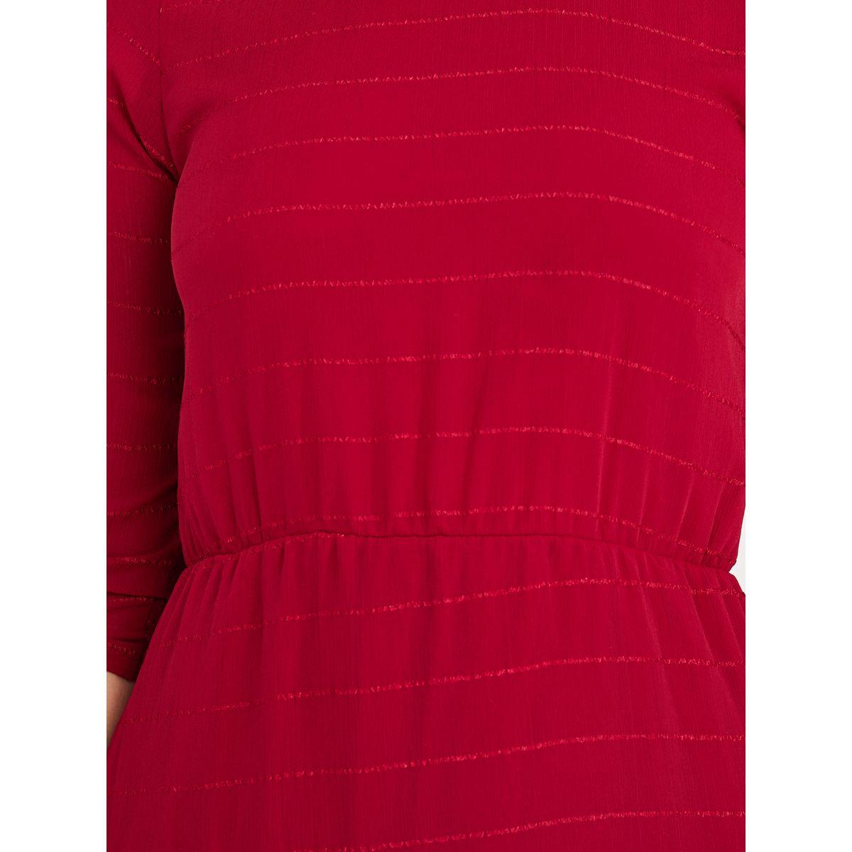 Styli 3/4 Sleeves Woven Tiered Maxi Dress-women-clothing-dresses-image-3