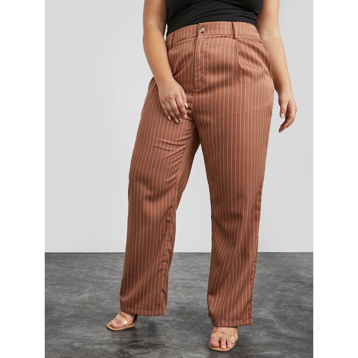 بنطال كاجوال بخصر عالي-women-clothing-bottoms-trousers-image-1