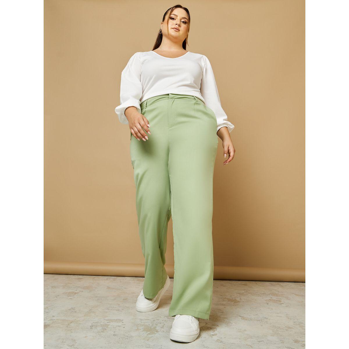 Styli Plus High Waist Woven Trouser with Side Pocket-women-clothing-bottoms-trousers-image-2
