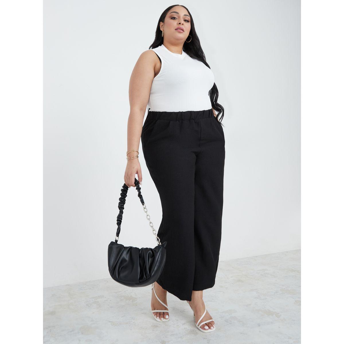 بنطال بقصة واسعة وخصر عالي-women-clothing-bottoms-trousers-image-2