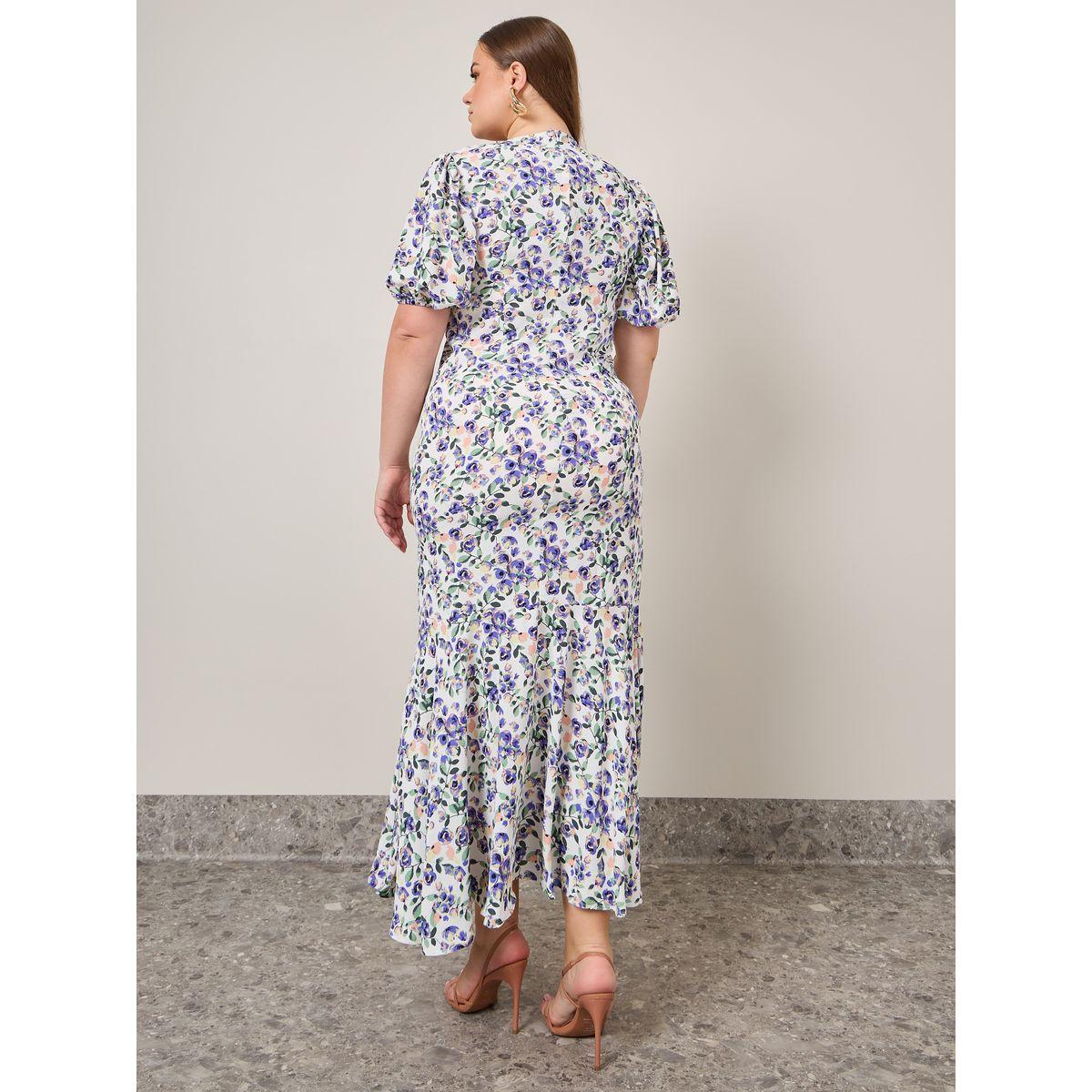 Styli Plus Fluted Hem Floral Maxi Dress-women-clothing-dresses-image-4