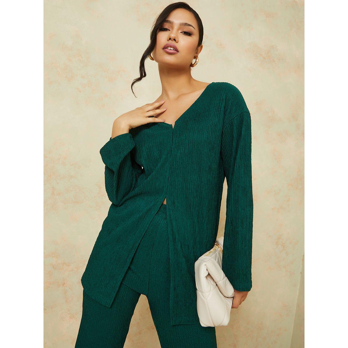 طقم منسق من ( بنطال + بلوزة )-women-clothing-coordsets-image-2