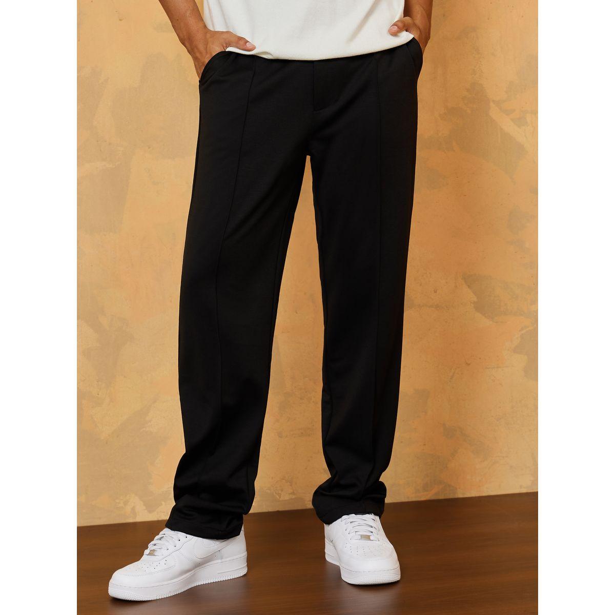Styli Front Pintuck Constructed Waistband Knit Slim Fit Pants-men-clothing-bottoms-trousersandchinos-trousers-image-1