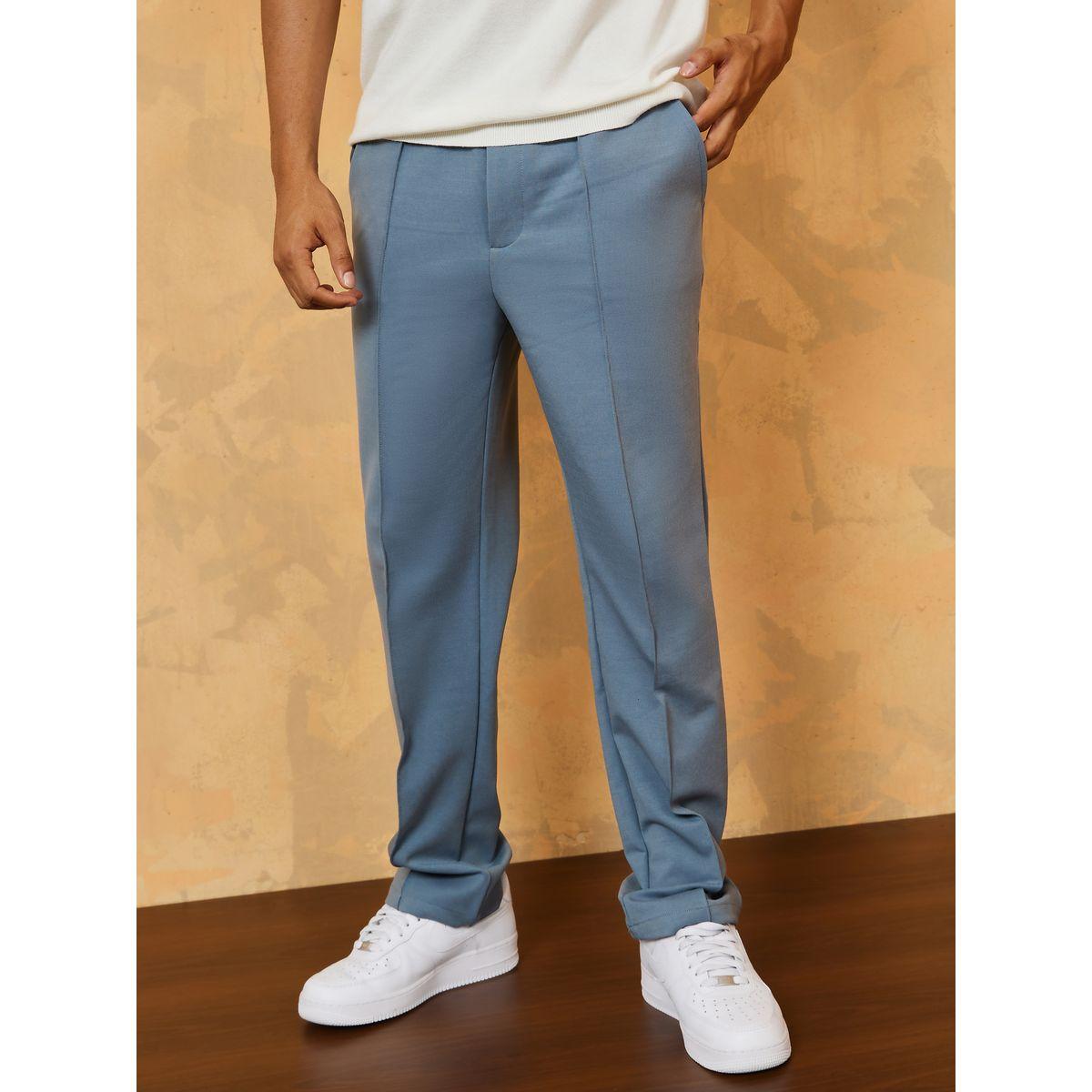 بنطال محبوك بقصة سليم فت-men-clothing-bottoms-trousersandchinos-trousers-image-1