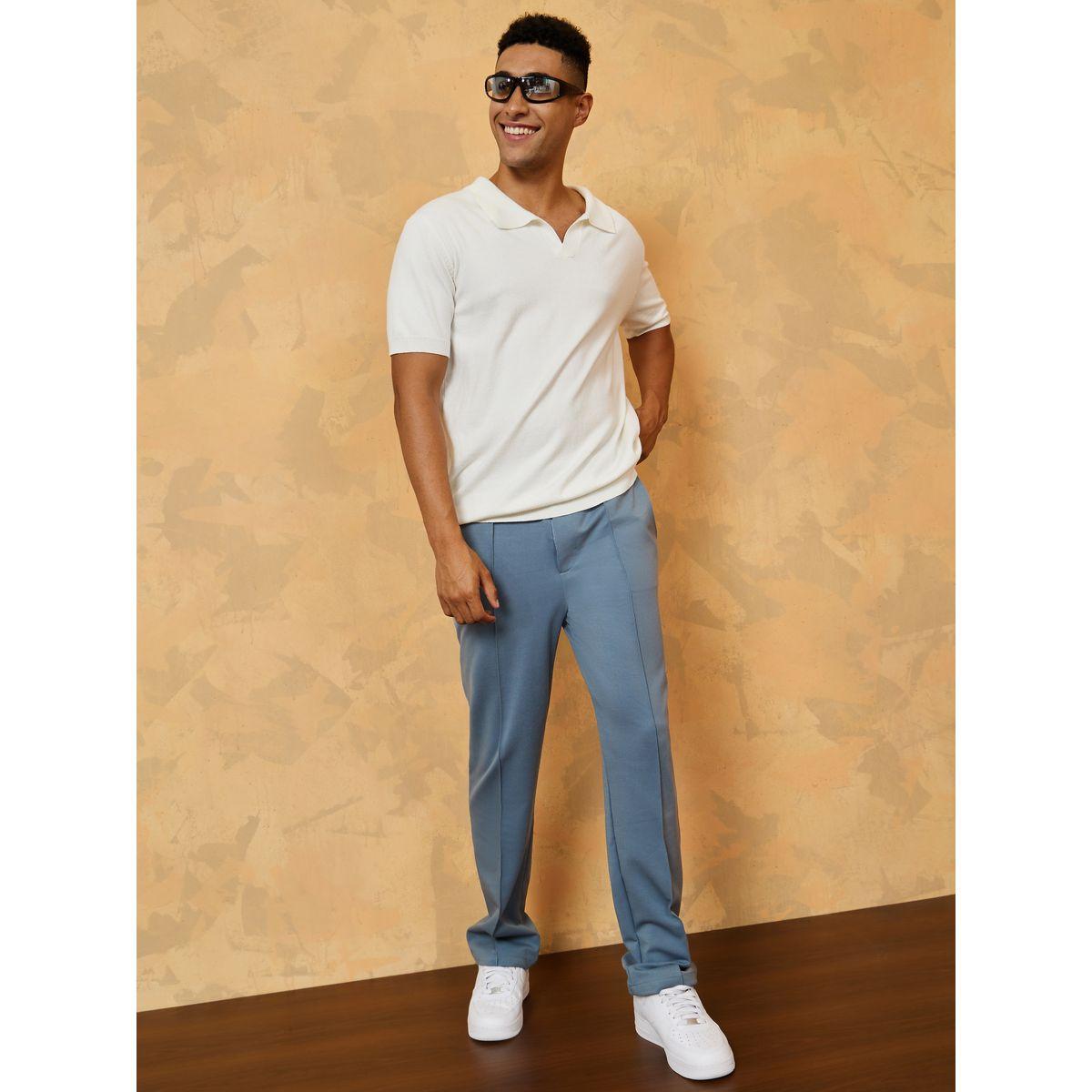 Styli Front Pintuck Constructed Waistband Knit Slim Fit Pants-men-clothing-bottoms-trousersandchinos-trousers-image-2