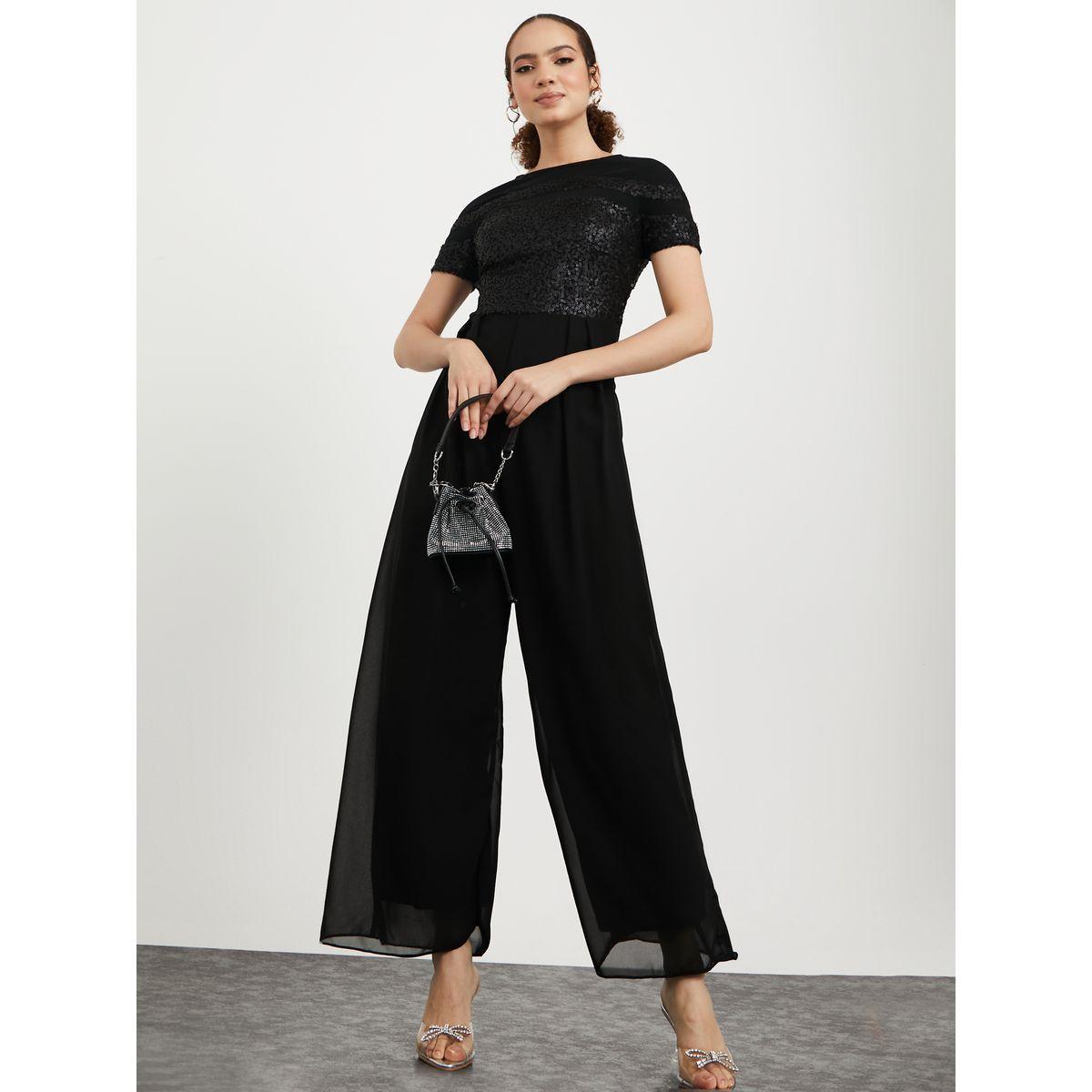 Styli Sequin Detail Wide Leg Jumpsuit-women-clothing-jumpsuits-image-1