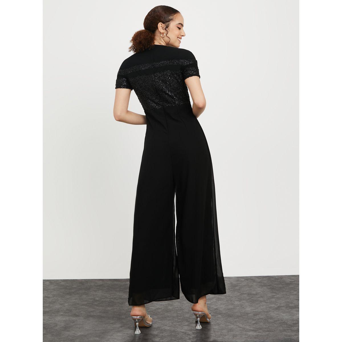 Styli Sequin Detail Wide Leg Jumpsuit-women-clothing-jumpsuits-image-4