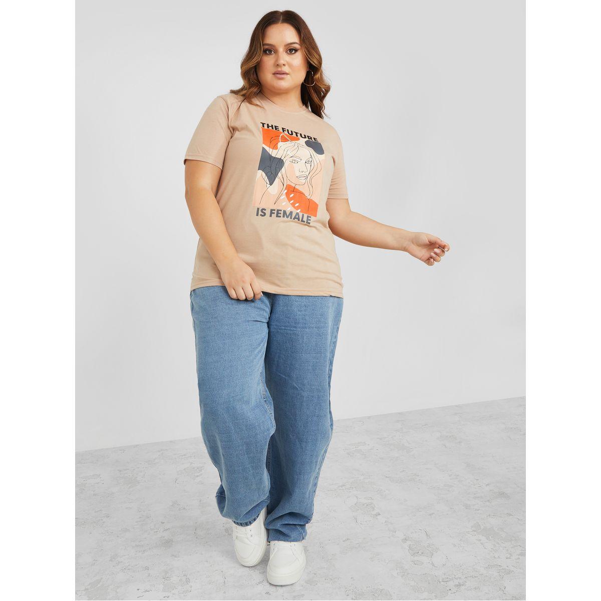 تيشيرت مطبع بطبعة جرافيك-women-clothing-tshirts-image-2