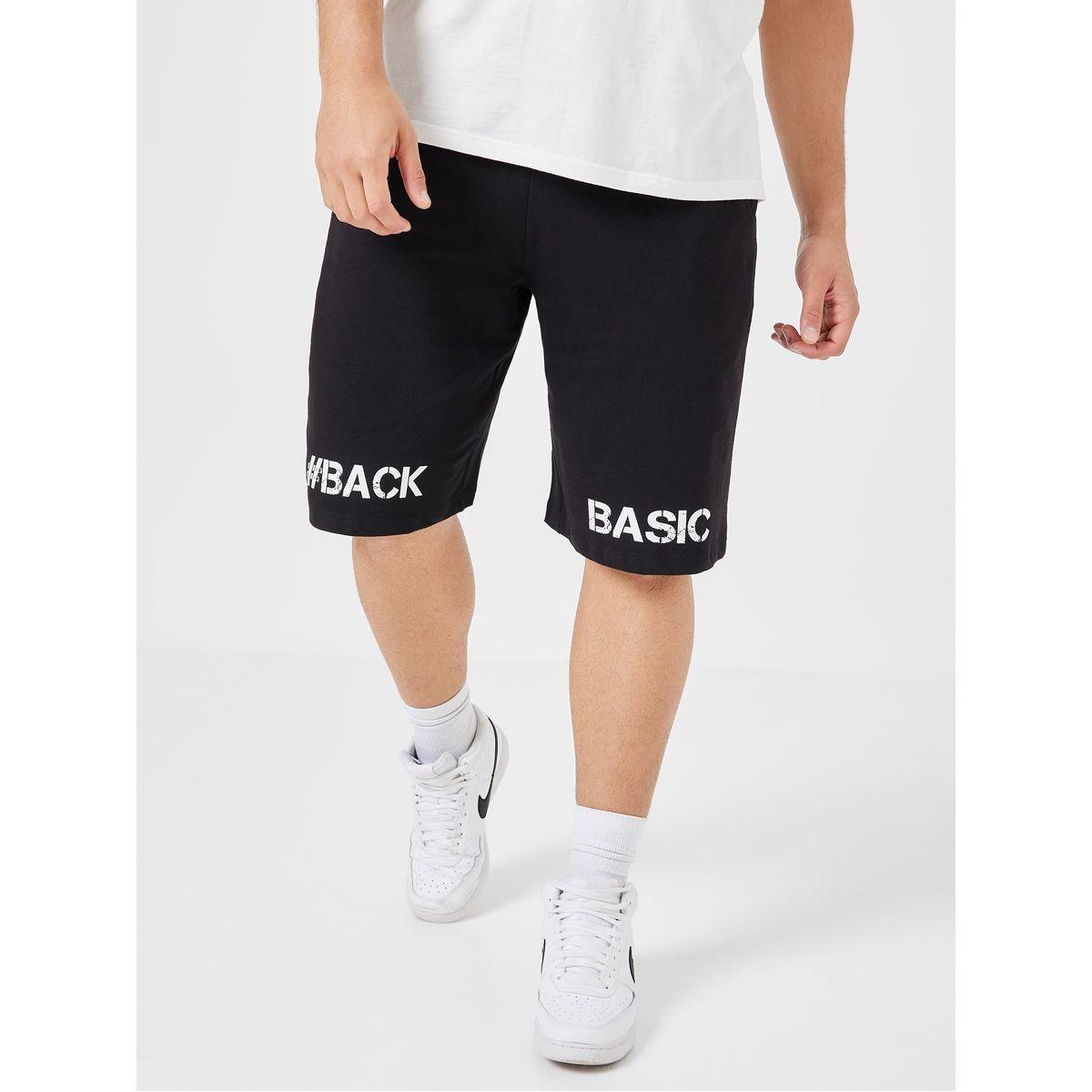 Styli Back To Basic Slogan Oversized Shorts-men-clothing-bottoms-shorts-image-2