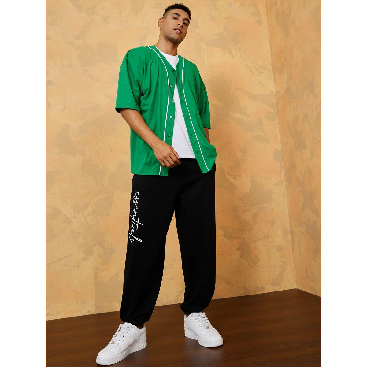 Styli Slogan Print Oversized Jogger with Slip Pocket-men-clothing-bottoms-joggers-image-2
