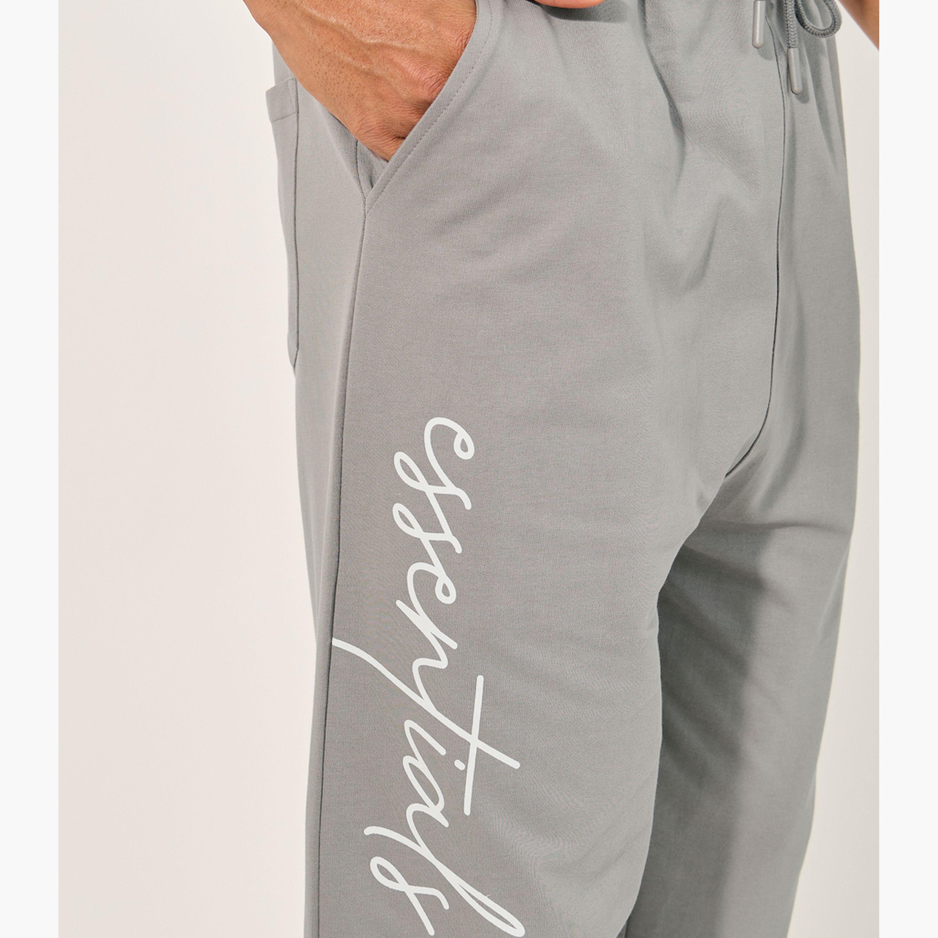 Styli Slogan Print Oversized Jogger with Slip Pocket-men-clothing-bottoms-joggers-image-3