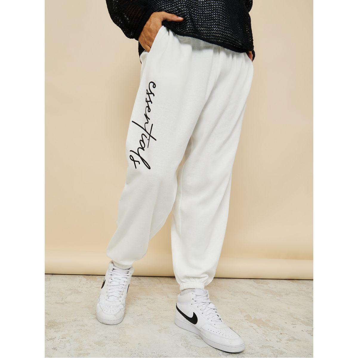 Slogan best sale print joggers