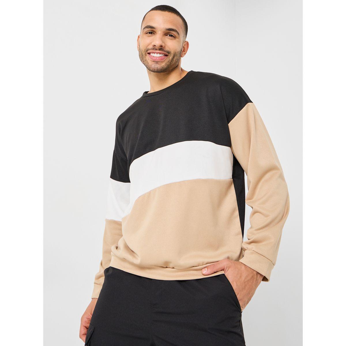 Styli Colorblock Oversized Sweatshirt-men-winterwear-hoodiesandsweatshirts-image-3