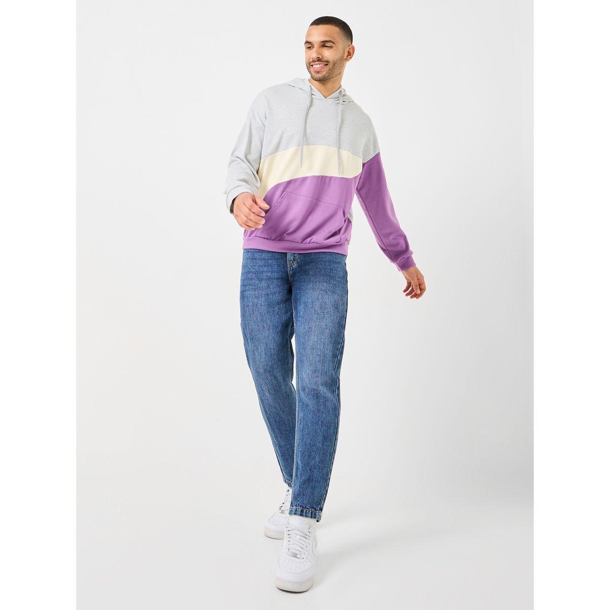 Styli Twin Spiral Colorblock Oversized Hoodie-men-winterwear-hoodiesandsweatshirts-image-2