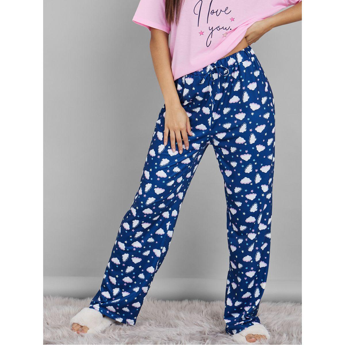 طقم بيجاما من ( بنطال + تيشيرت )-women-clothing-nightwear-pyjamas-longsets-image-4