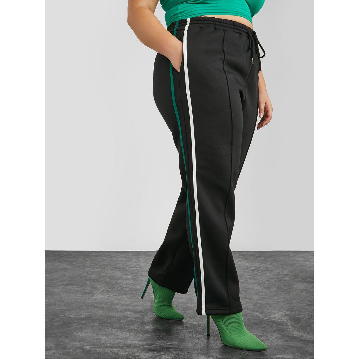 Styli Plus High Waist Side Stripe Straight Leg Jogger-women-clothing-bottoms-joggers-image-1