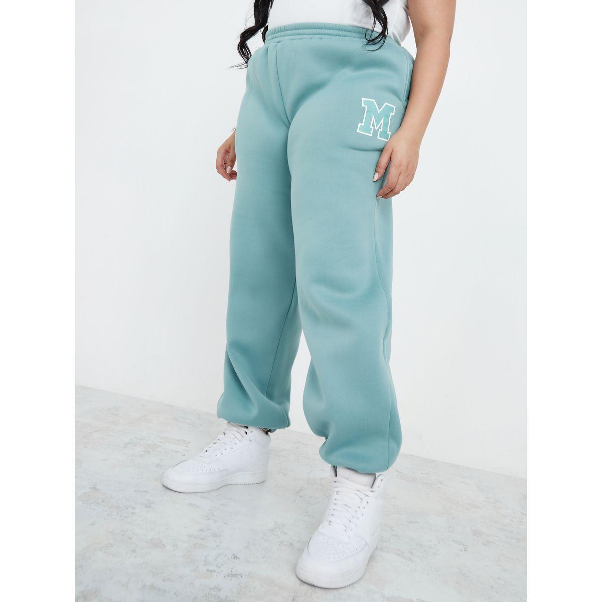 Styli Plus Initial Detail Washed Cuff Jogger-women-clothing-bottoms-joggers-image-1