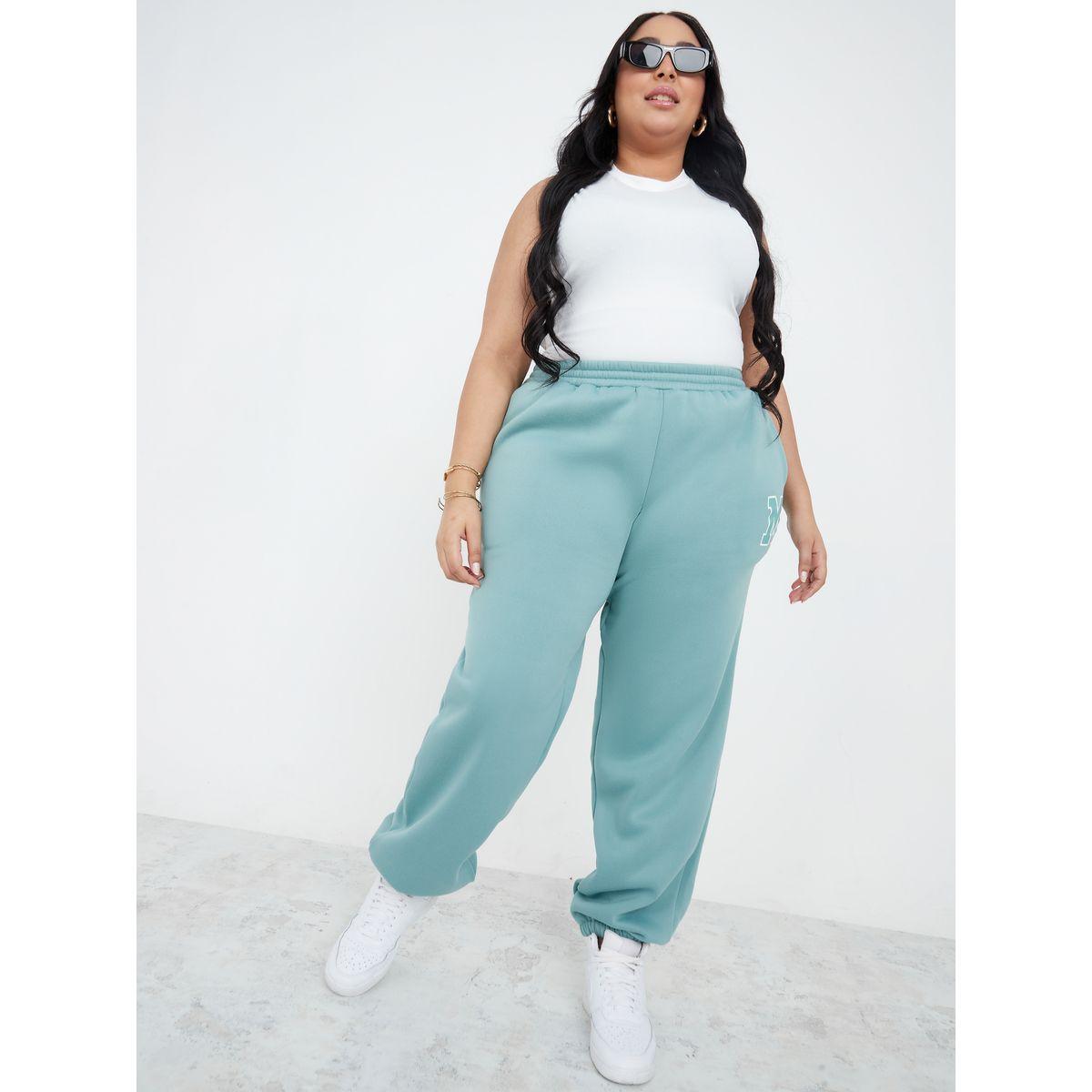 Styli Plus Initial Detail Washed Cuff Jogger-women-clothing-bottoms-joggers-image-2