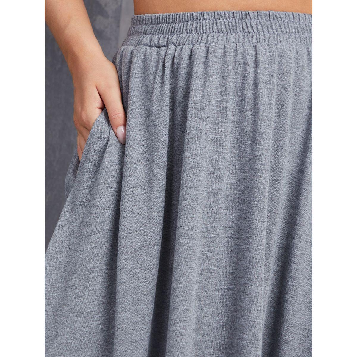 تنورة ميدي بخصر مطاطي-women-clothing-bottoms-skirts-image-3