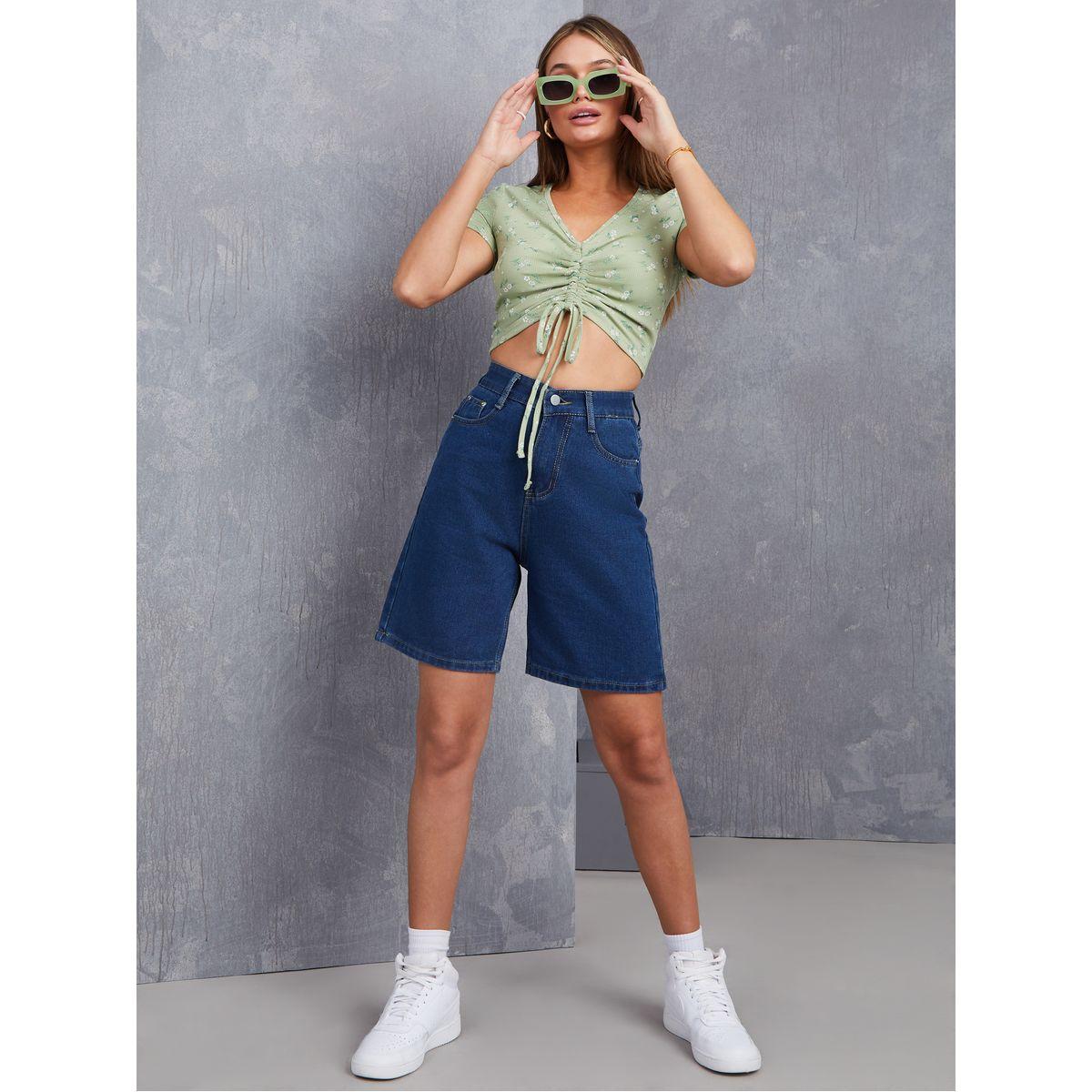 بلوزة قصيرة باكمام قصيرة-women-clothing-shirtsandblouses-blouses-image-2