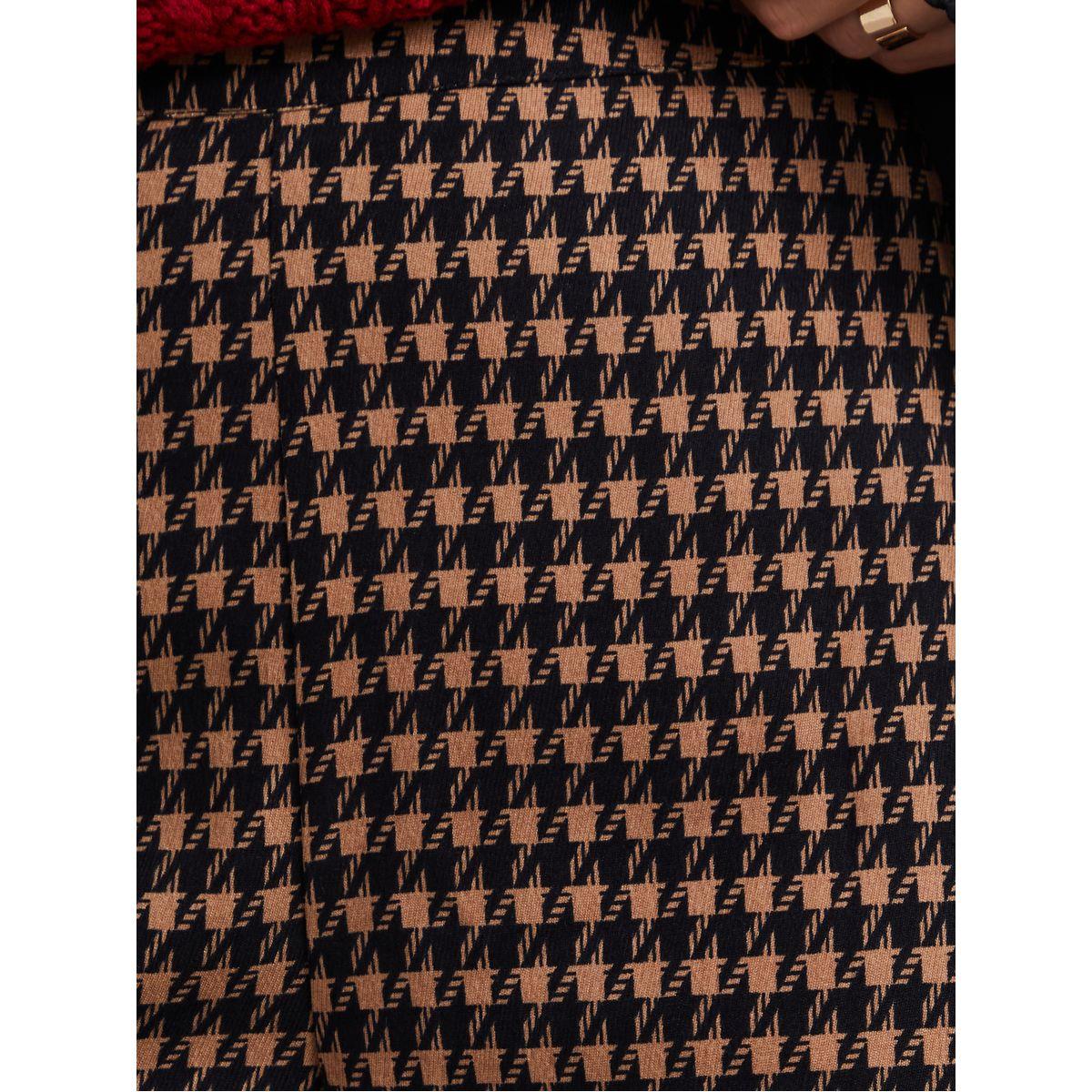 Styli Houndstooth High Waist Straight Leg Pants-women-clothing-bottoms-trousers-image-3