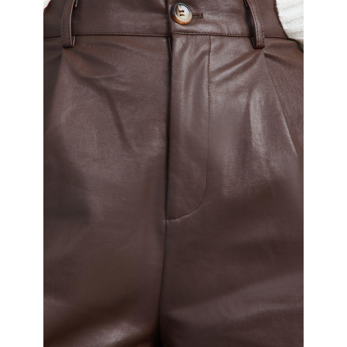 Styli Faux Leather High Waist Tailored Shorts -women-clothing-bottoms-shorts-image-3