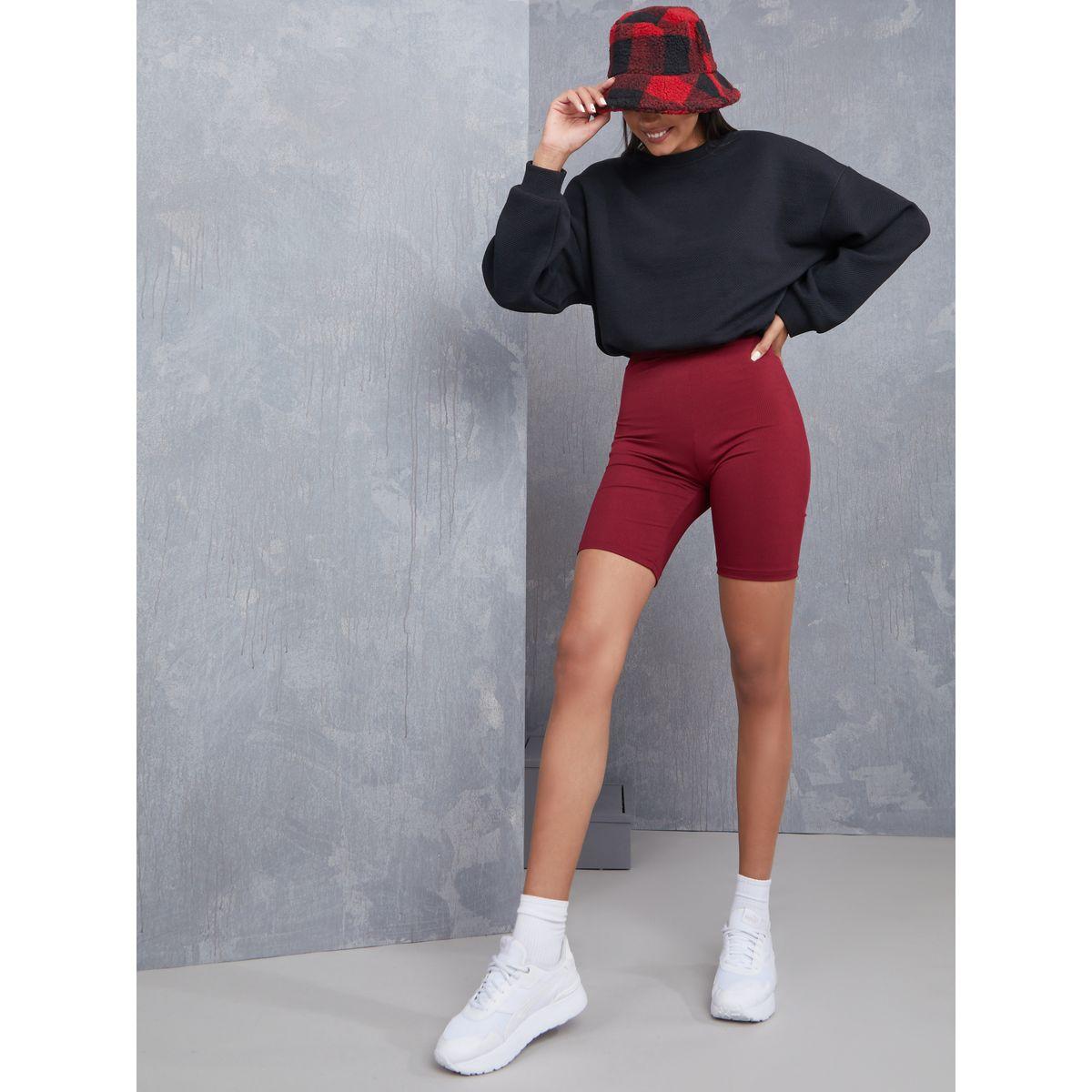 شورت رياضي بخصر عالي-women-clothing-bottoms-shorts-image-1