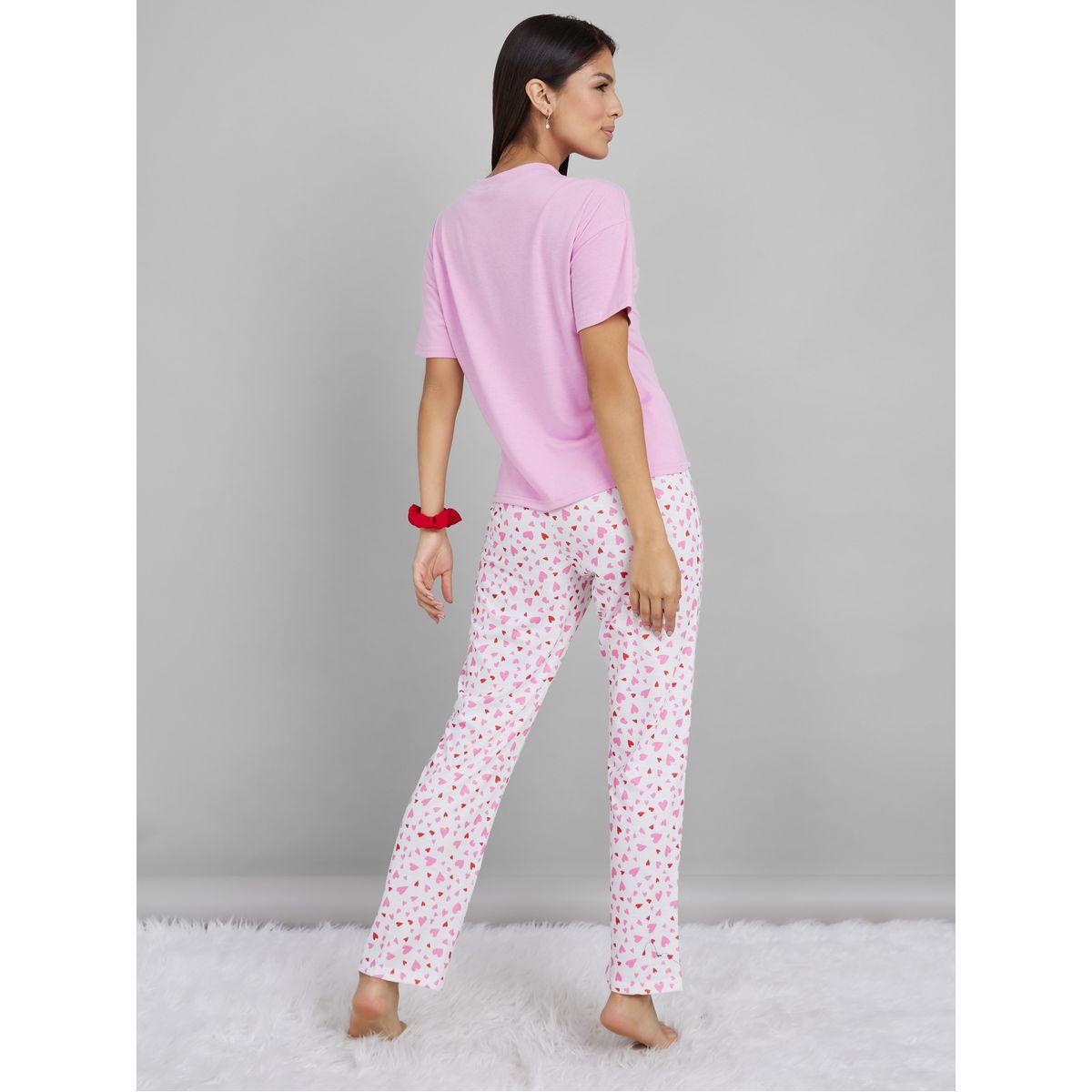 طقم بيجاما من ( بنطال + تيشيرت )-women-clothing-nightwear-pyjamas-longsets-image-5