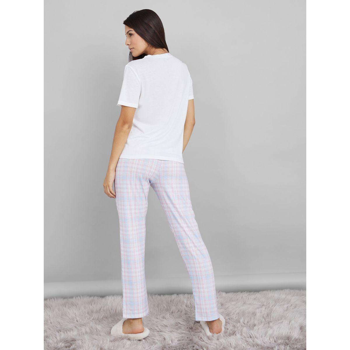 طقم بيجاما من ( بنطال + تيشيرت )-women-clothing-nightwear-pyjamas-longsets-image-6
