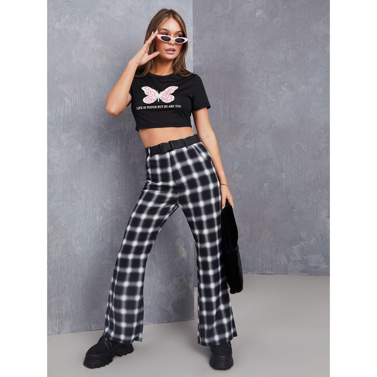 تيشيرت قصير بقصة سكيني-women-clothing-tshirts-image-2