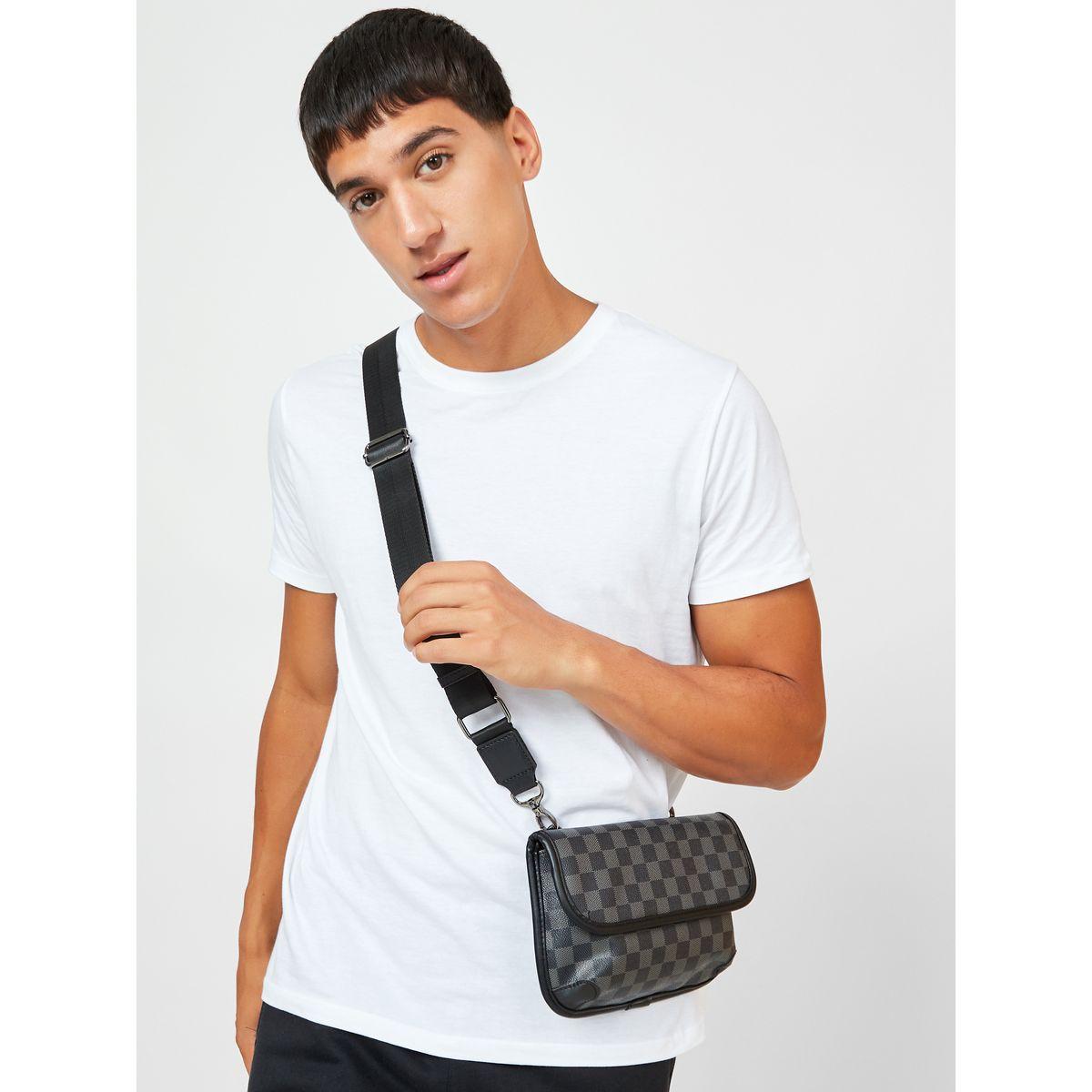 Styli Checked Print Flap Crossbody Bag-men-bags-image-2