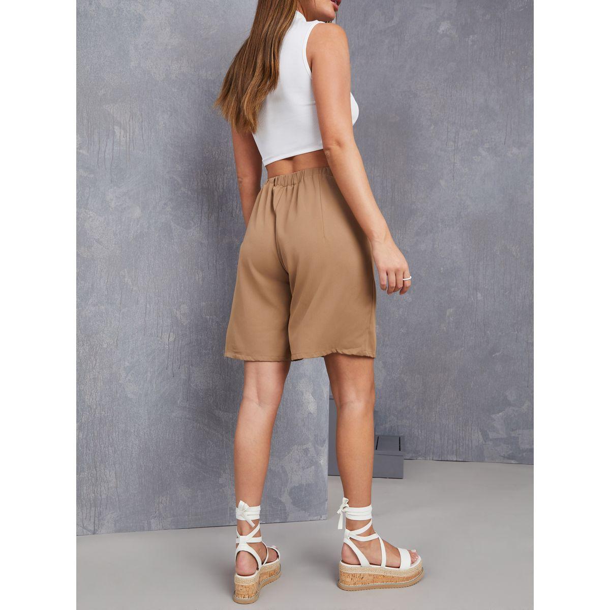 Styli Wide Hem Loose Fit Shorts with Side Pocket-women-clothing-bottoms-shorts-image-4