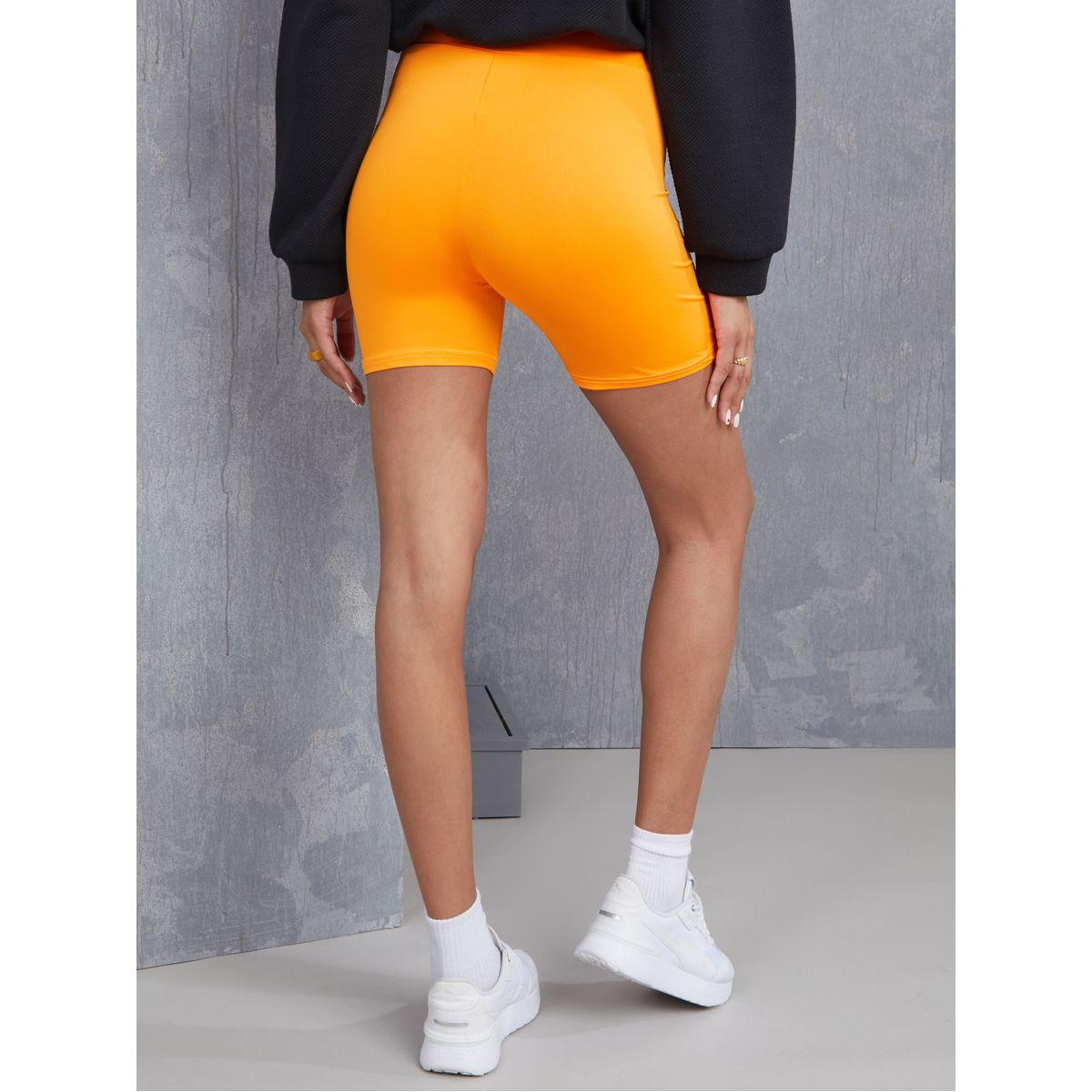 Styli Solid Cycling Shorts with Elasticised Waistband-women-clothing-bottoms-shorts-image-4